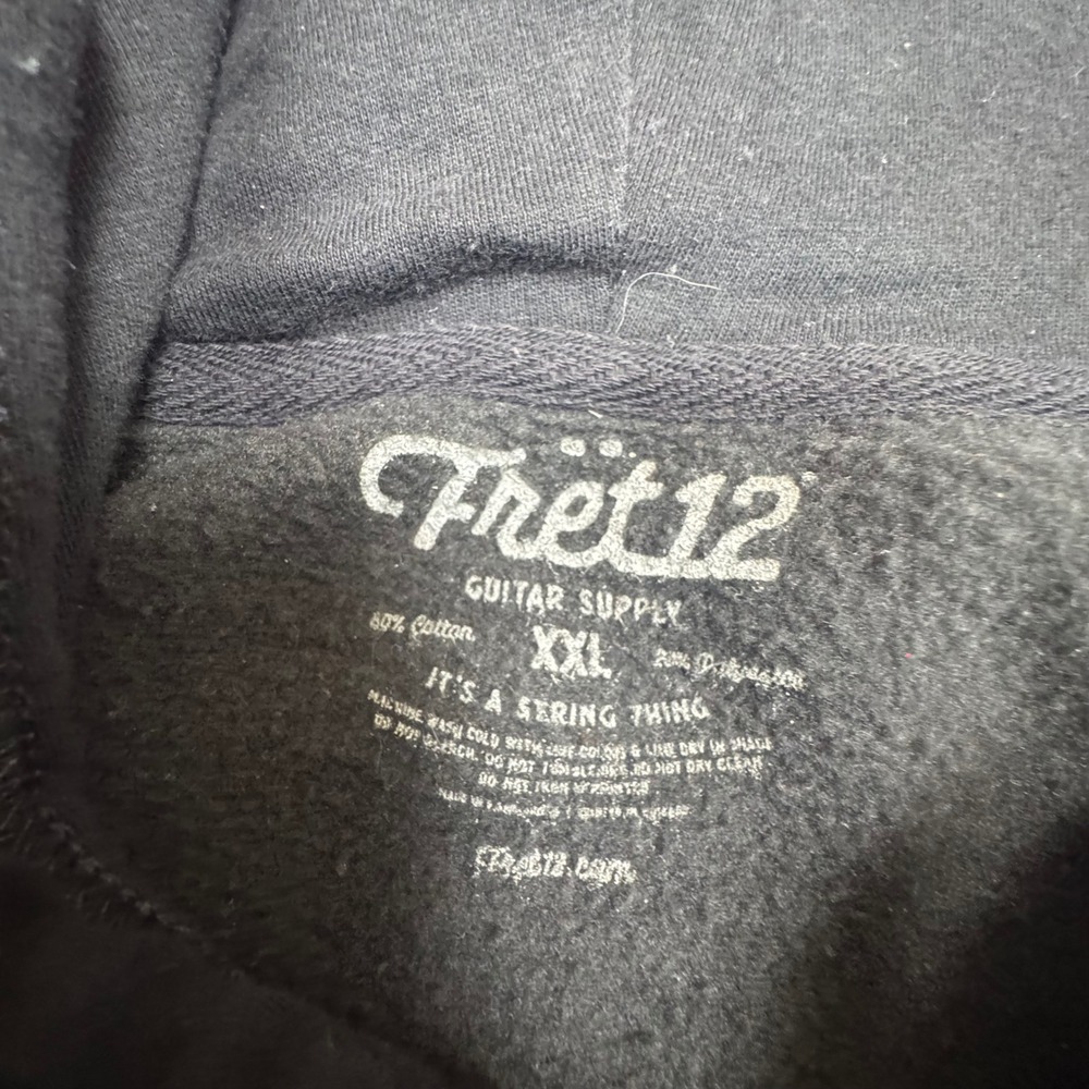 Fret12 Guitar Supply Chicago Bull Graphic Hoodie Sweatshirt XXL Black - Picture 3 of 6
